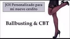 play 为我的新猪定制 JOI。 Ballbusting 和 CBT。 （西班牙语，羞辱，娘娘腔）